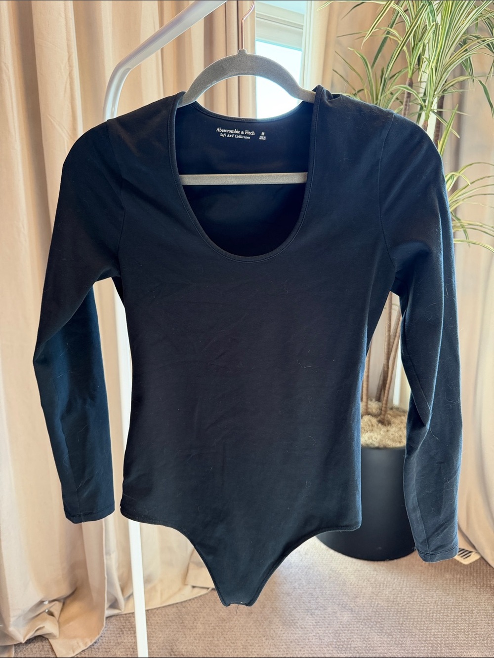 A&F Long-Sleeve Scoop Neck Bodysuit